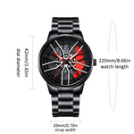 Load image into Gallery viewer, Men's 42mm motorsport rotating dial watch with 3-bar water resistant stainless steel case