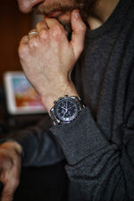 Load image into Gallery viewer, Omega Speedmaster chronograph worn on the wrist