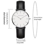 Load image into Gallery viewer, Side profile of Hannah Martin 36mm ultra thin rose gold women's quartz dress watch