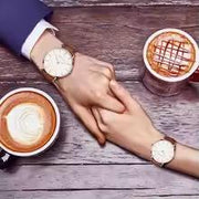 Hannah Martin rose gold dial unisex watch on nylon strap – minimalist waterproof fashion watch
