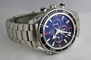 Omega chronograph watch on steel bracelet