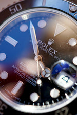 Load image into Gallery viewer, Rolex Submariner Date black dial close-up