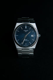 Tissot PRX with blue dial and integrated bracelet