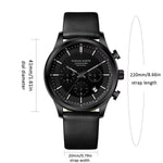 Load image into Gallery viewer, Close-up of Hannah Martin multifunctional men's watch leather strap with pin buckle clasp