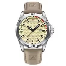 VA VA VOOM men's leather military watch waterproof calendar quartz sport wristwatch