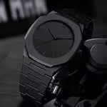Load image into Gallery viewer, VA VA VOOM men's tactical black silicone watch with bold Arabic numerals and quartz movement