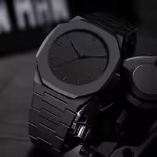 VA VA VOOM men's tactical black silicone watch with bold Arabic numerals and quartz movement